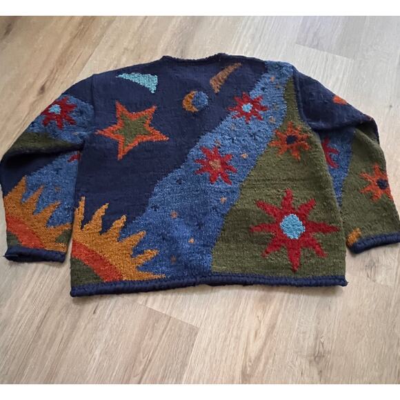 NOMADIC TRADERS 100% WOOL CARDIGAN SIZE MEDIUM - Picture 5 of 8